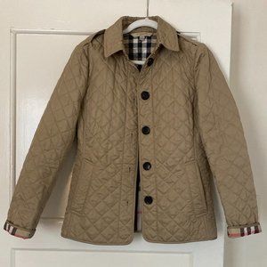 Burberry Tan Quilted Jacket Womens